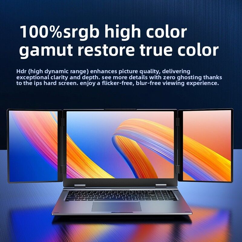 New OEM TriScreen Business Laptop with Intel Core I7  12 Cores 16 Threads 4.7GHz  16GB 32GB DDR4 RAM SSD English Keyboard