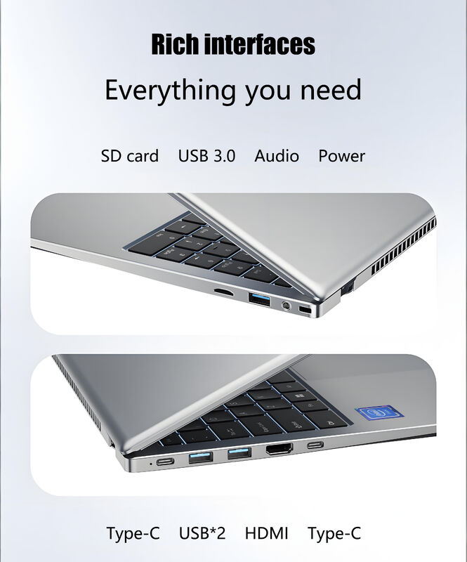 New Promotional 15.6inch Slim Portable Laptop Factory Direct English Keyboard Camera Business Home Student MultiScene Use SSD