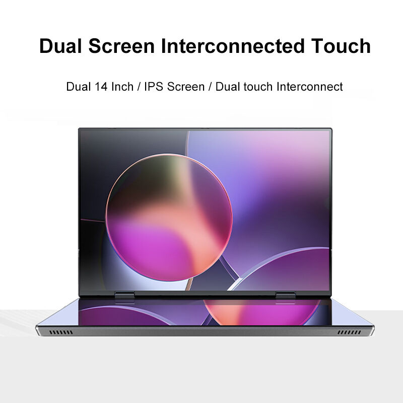 2026 New 14Inch Dual Touch Screen IPS Business Laptop Intel CPU N100 32GB RAM 512GB/1T/2T SSD Metal Body for Office Use