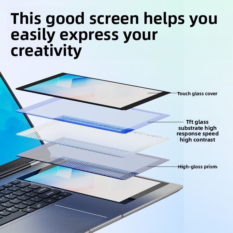 Aether New Customizable 15.6Inch 7Inch Touch Screen Student Laptop Intel Celeron QuadCore SSD DDR4 Win 10 11 English IPS Camera