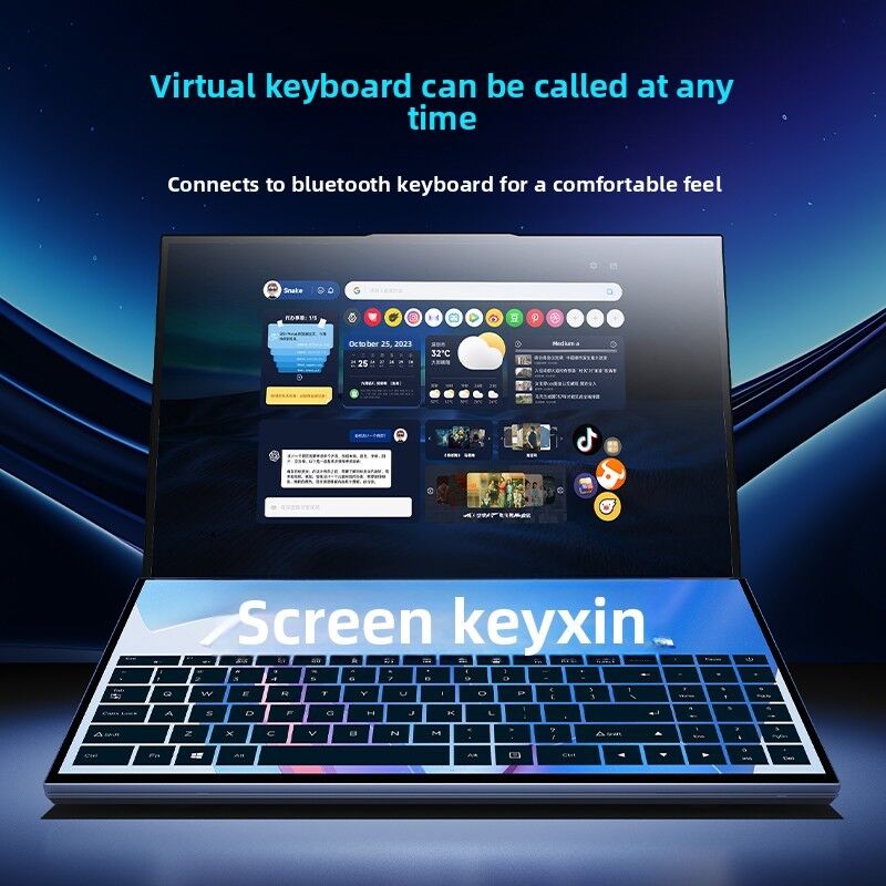 New 16Inch Dual Screen Touch Notebook Intel Core I7 1260P  12Core Business Gaming Laptop English 1TB SSD DDR4