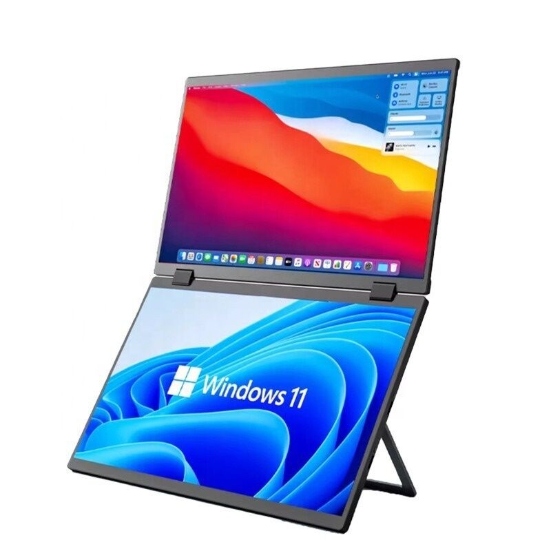 Portable Ultra Thin Folding Dual Screen 15.6 Inch IPS LCD Laptop Expansion Display Full HD 1920 1080 Resolution 60Hz Refresh