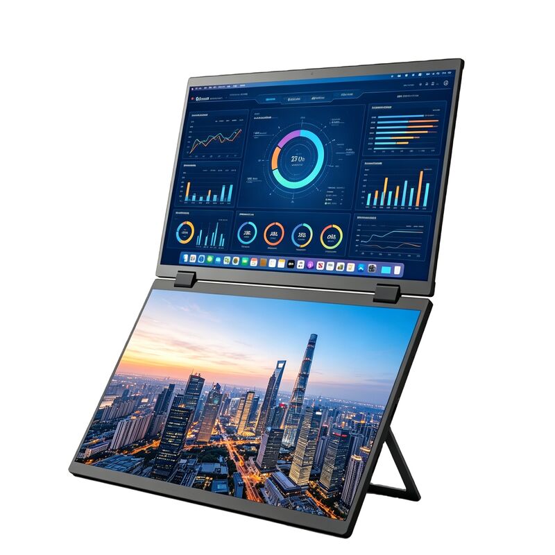 High Cost Performance ultra Thin Folding Dual External Screen 15.6 Inch IPS LED Type C 1920x1080 60Hz Expansion Display