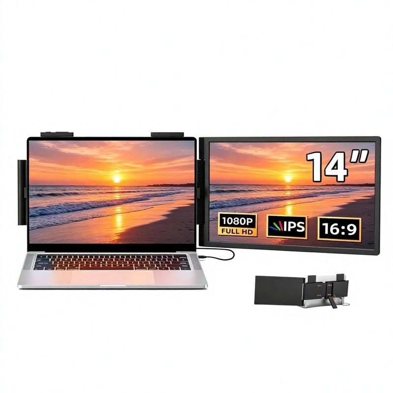 New Customizable 14Inch Laptop Sub Display LED Backlit One Wire Connect Factory Wholesale Supply