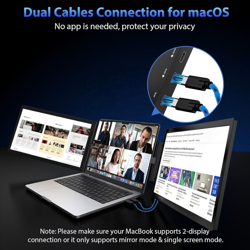 Customizable High Cost Performance 14Inch Folding Dual Screen LED Backlit Factory Direct Wholesale