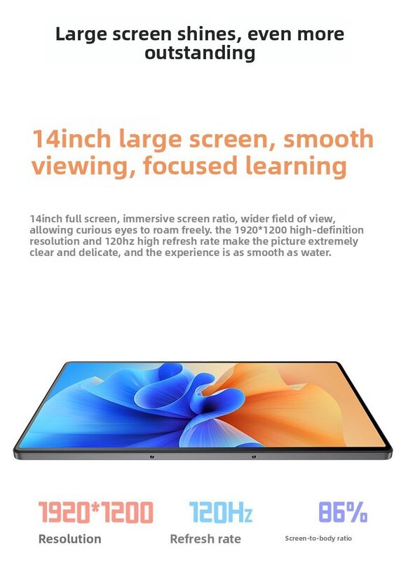 Portable 14 Inch Android Tablet Octa-Core MTK 1.8GHz 6GB RAM 4G GSM WiFi 1920x1200 Capacitive Screen New Business Travel