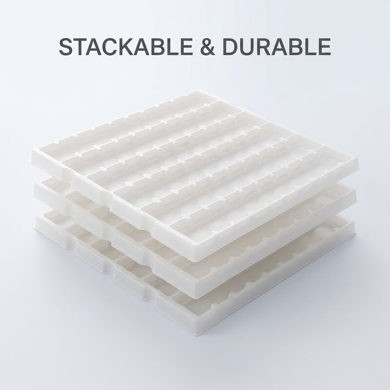 Natural PP Anti Static Blister Tray ESD Plastic Turnover Tray for Electronic Components Parts Packaging