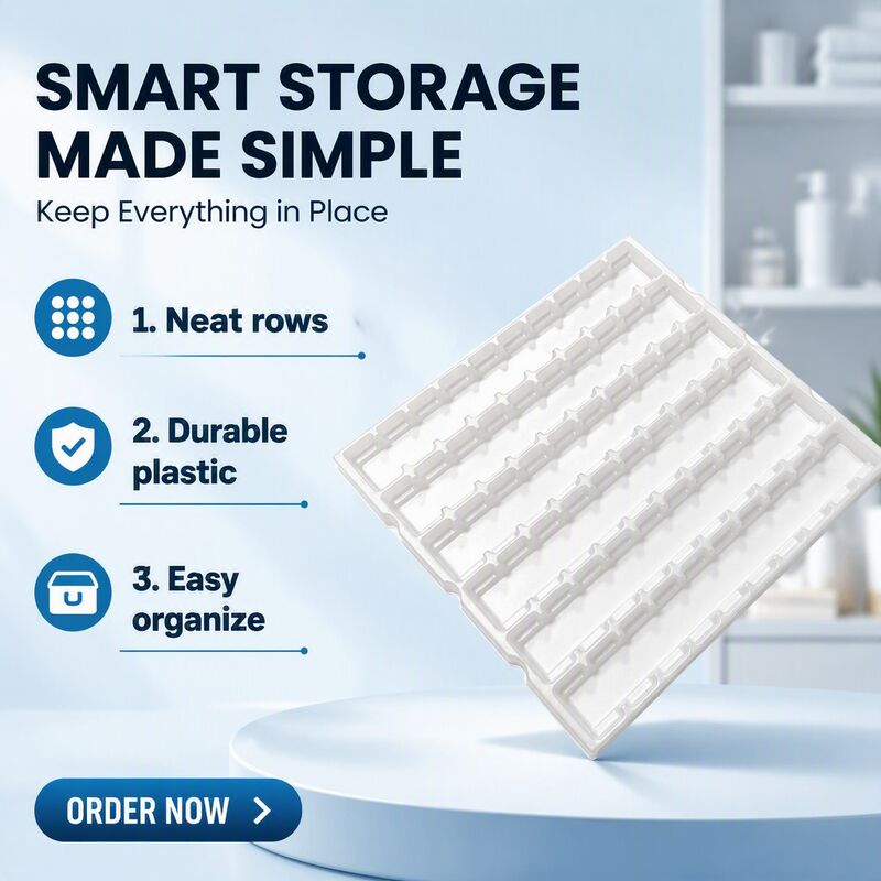Natural PP Anti Static Blister Tray ESD Plastic Turnover Tray for Electronic Components Parts Packaging