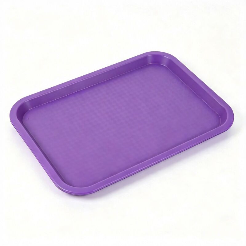 Restaurant Commercial Plastic Serving Tray Non Slip Base Fast Food Chain Canteen Food Transfer Storage Tray