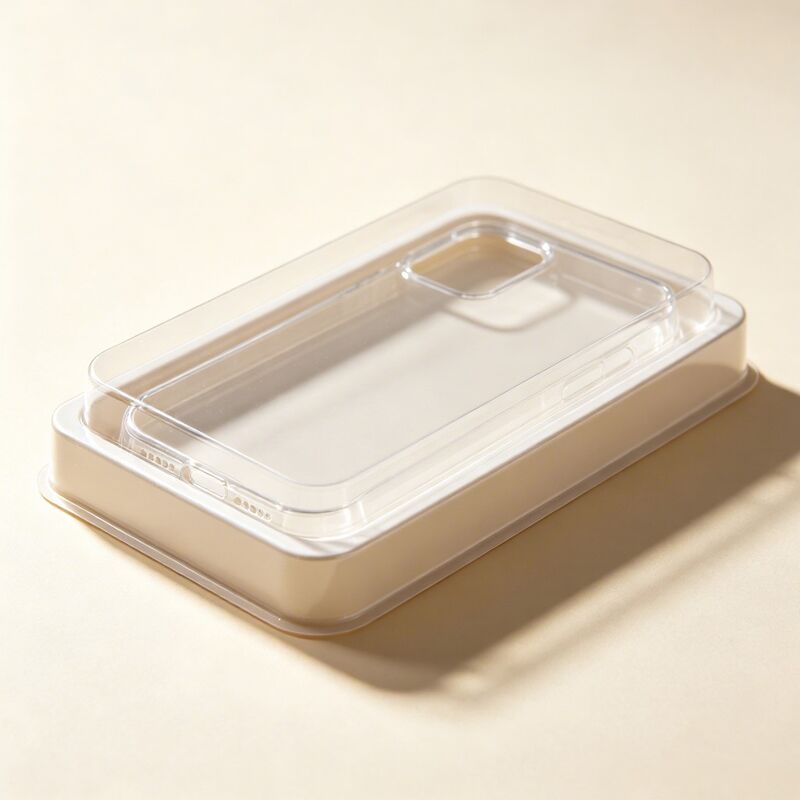 Customizable Phone Case Blister Packaging Box with Hang Tab Clear PET/PP Plastic Clamshell for Consumer Electronics Display