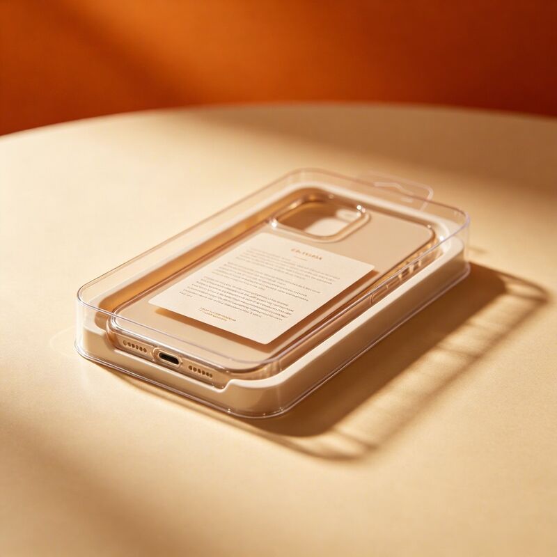 Customizable Phone Case Blister Packaging Box with Hang Tab Clear PET/PP Plastic Clamshell for Consumer Electronics Display