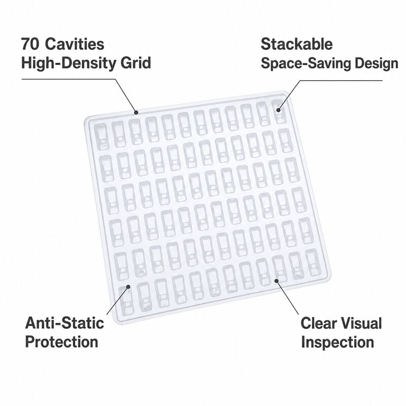 Electronic Components Use Blister Inner Trays  PP  Anti Static Customizable Packaging Trays