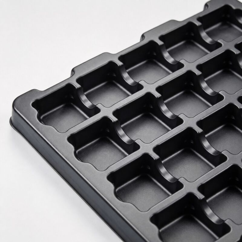 PET Transparent Anti-Static Rectangle Blister Tray Custom Conductive Plastic Vacuum Forming PCB Packaging Tray