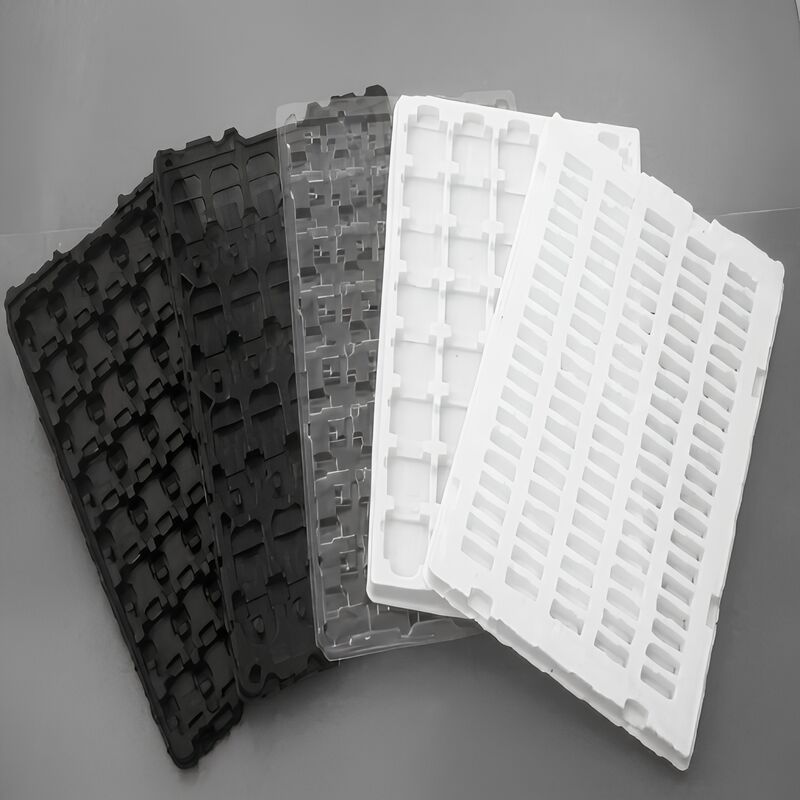 Custom Molded PET Turnover Tray For Sensor Components Packaging ESD Anti Static Blister Tray