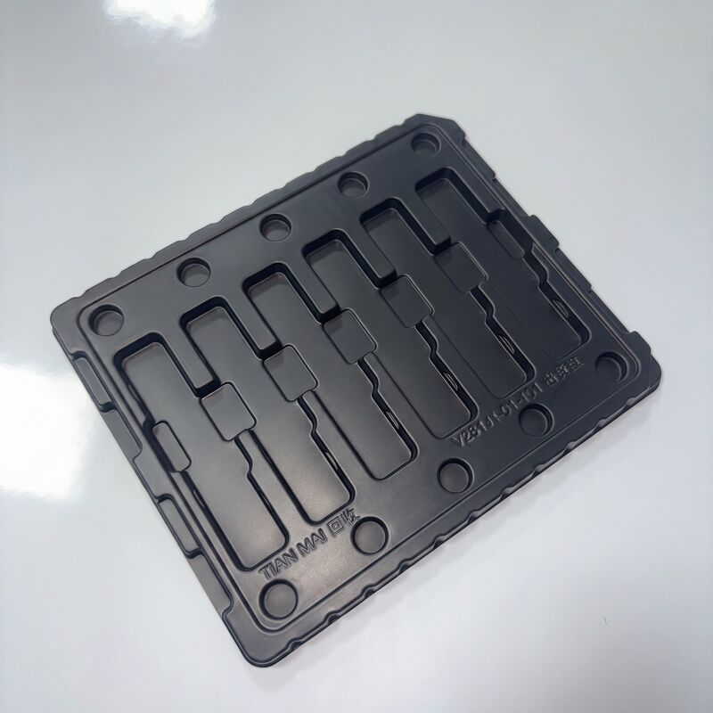Custom Thickened PS Black Blister Tray  Blister Base Insert for Electronic Components Packaging