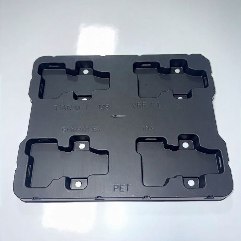 0.6mm Coated Clear PET Blister Tray Source Factory Custom Insert Tray for Precision Consumer Electronic Components Packaging ODM