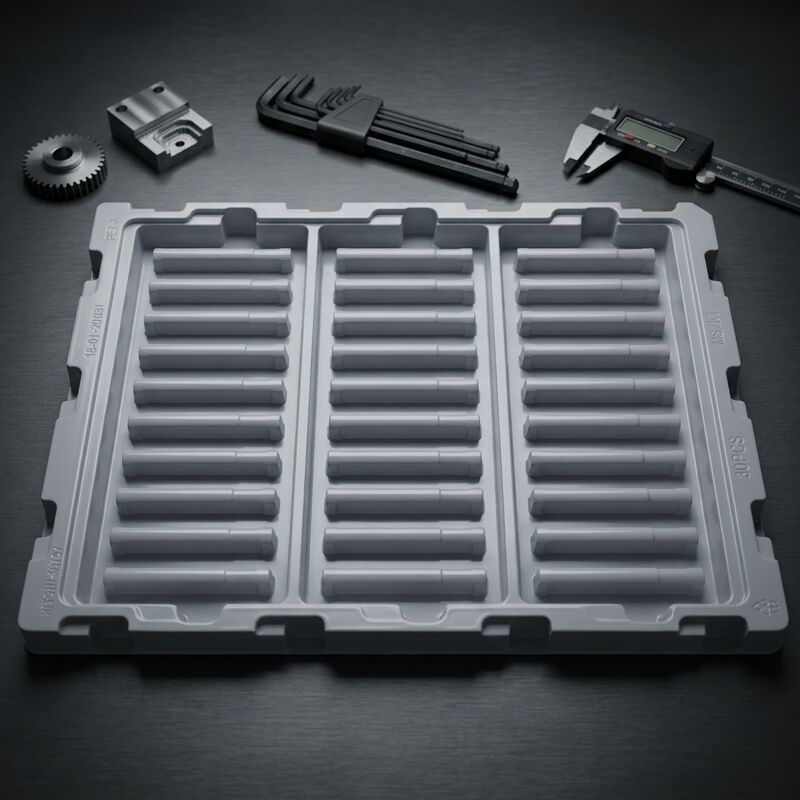 PET Tray 0.8mm Thickness Plastic Blister Tray for Electronic Components Custom Made Containers