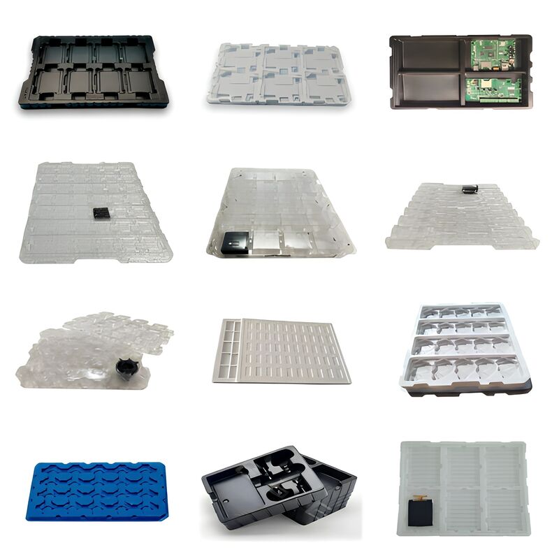 Custom Size PET Plastic Inner Tray Anti-Static Vacuum Tray for Electronic Component Packaging