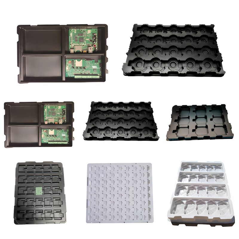 Custom Size PET Plastic Inner Tray Anti-Static Vacuum Tray for Electronic Component Packaging