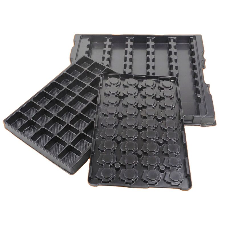 OEM Custom Blister Tray PET ABS  Anti Static for Capacitor Resistor Transistor Electronic Component Storage Factory Supply