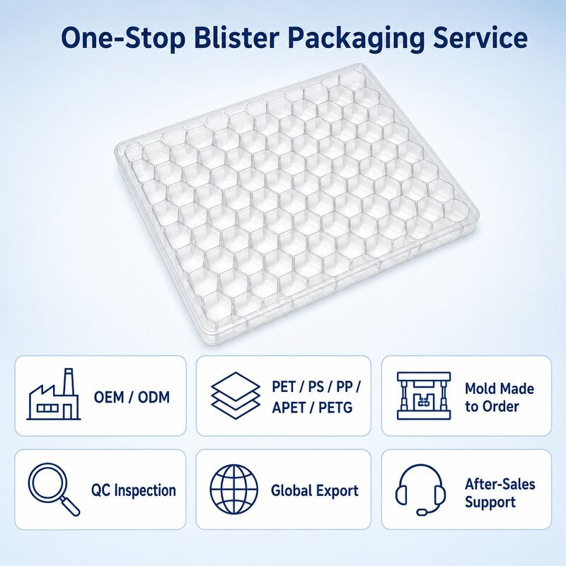PET Thermoformed Plastic Tray for Auto Parts Automotive Components Protective Packaging Insert Box