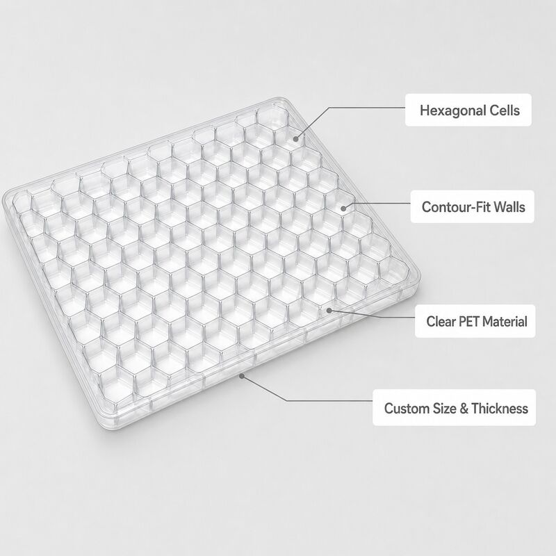 PET Thermoformed Plastic Tray for Auto Parts Automotive Components Protective Packaging Insert Box