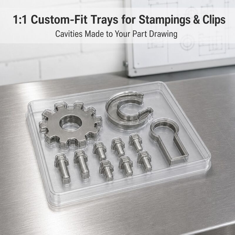 Transparent Recyclable PET Sheet Formed Tray for Hardware Goods Crystal Clear Display Packaging Vacuum Blister Box