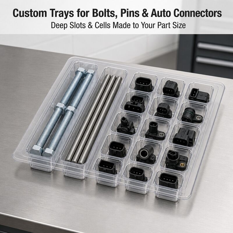 Custom Disposable Antistatic Blister Trays for Consumer Electronics Automotive Parts Packaging Logistics Use Customized Options