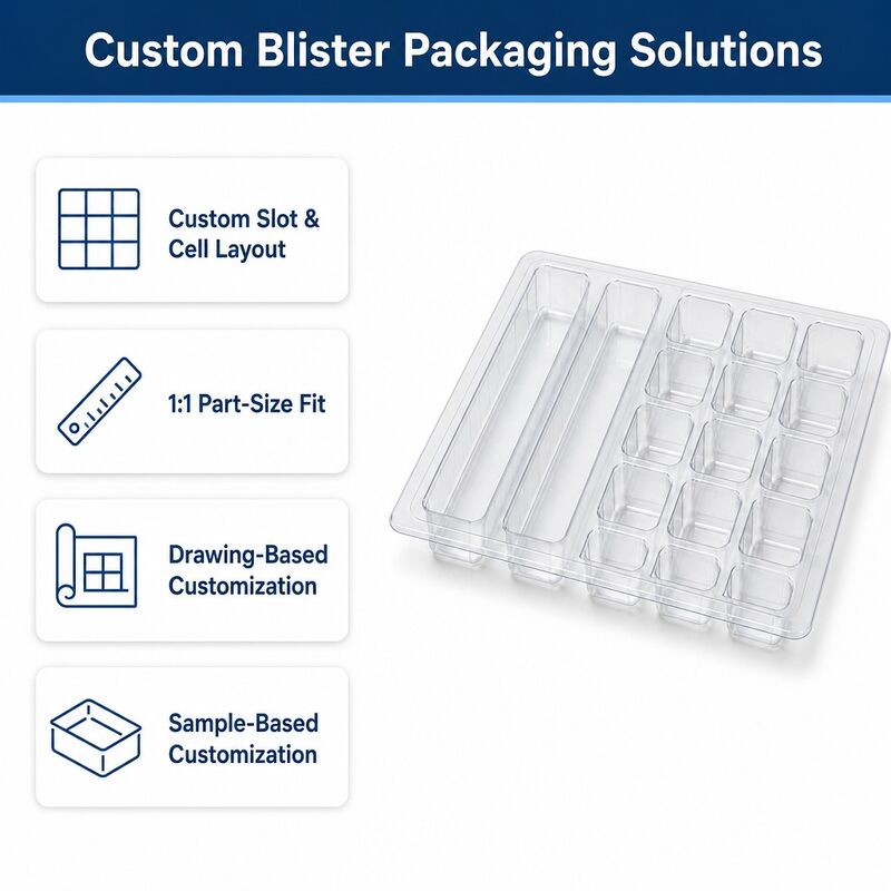 Custom Disposable Antistatic Blister Trays for Consumer Electronics Automotive Parts Packaging Logistics Use Customized Options