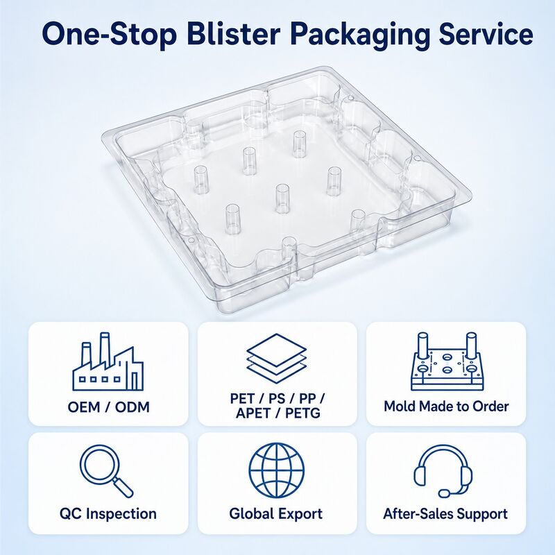PET Packaging Tray for Car Spare Parts Garage Workshop Tools Organizing Box Vacuum Formed Plastic Insert Wholesale