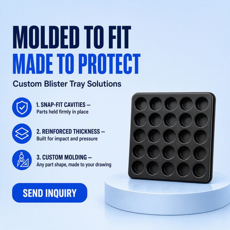 Factory Direct Custom Size PET Thermoformed Tray Vacuum Packaging for Hardware Automotive Components Bulk Supply