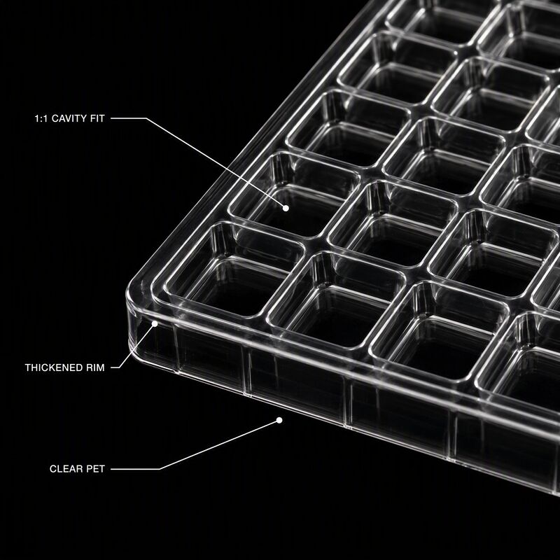 Transparent Recyclable PET Sheet Formed Tray for Hardware Goods Crystal Clear Display Packaging Vacuum Blister Box