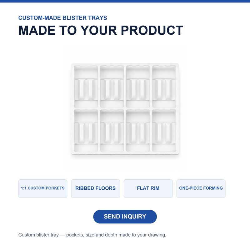 Custom Blister Inner Tray PET  Clear Clamshell Packaging Plastic Storage Box Low MOQ Supplier Packaging Boxes Plastic