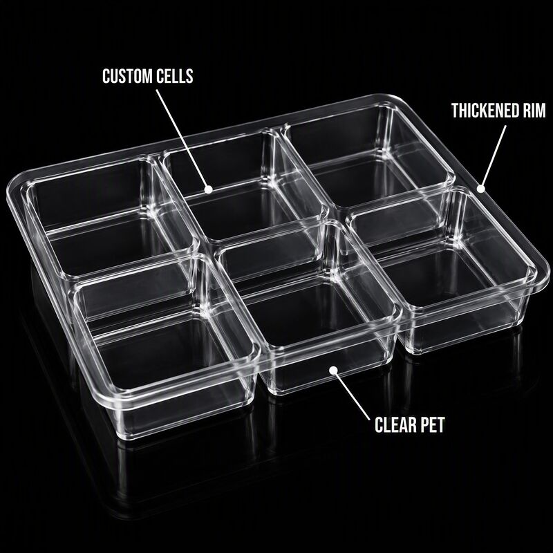 Transparent Recyclable PET Sheet Formed Tray for Hardware Goods Crystal Clear Display Packaging Vacuum Boite Transparente