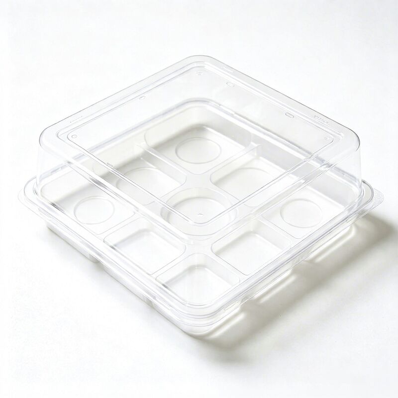 Custom Mold Size Clear Food Grade Blister Tray Multi Divider for Pastry Candy Food Packaging Container
