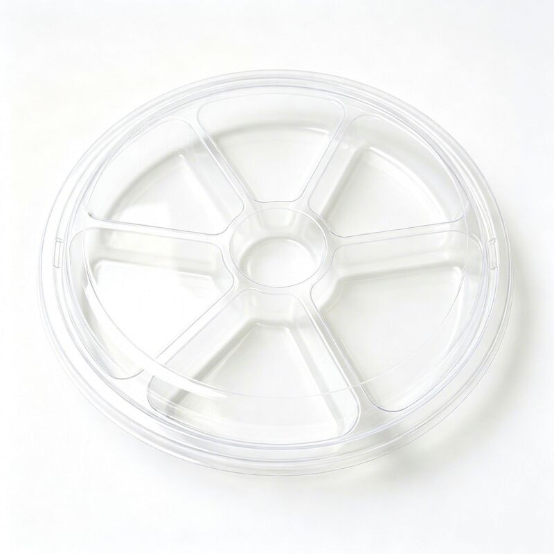 Clear Food Grade Compartment Blister Box Custom Multi Cavity for Bakery Dessert Fruit Vegetable Packing Box
