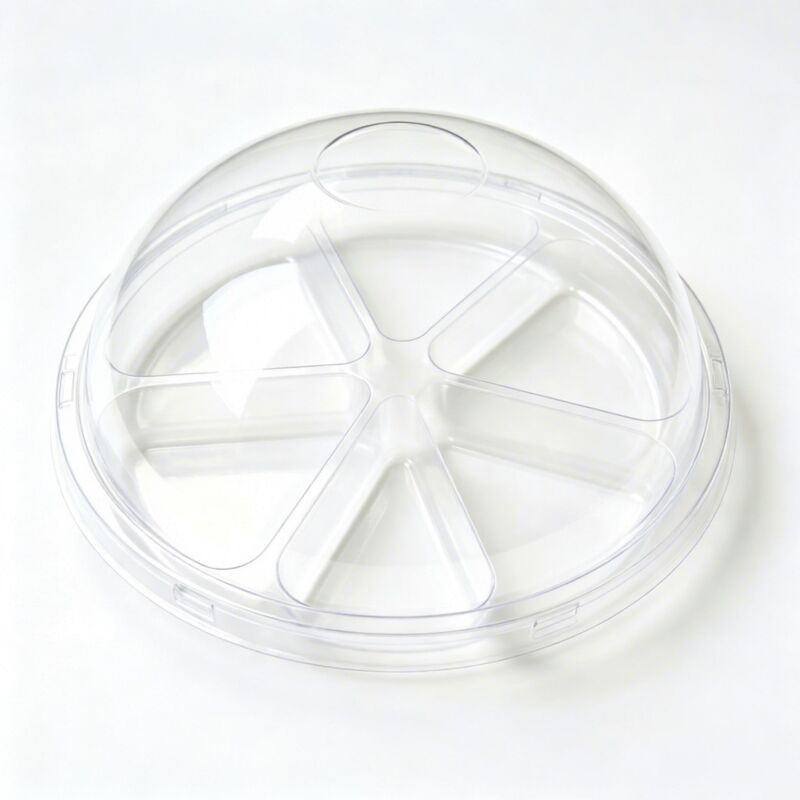 Custom Clear Food Grade Multi Compartment Blister Container With Lid for Bakery Dessert Snack Packing Box