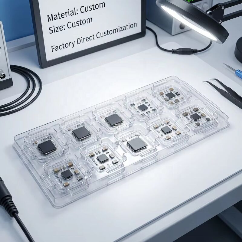 Custom Plastic Insert Blister Tray PET ABS PP PS Vacuum Formed for Precision Electronic Components Storage Packaging