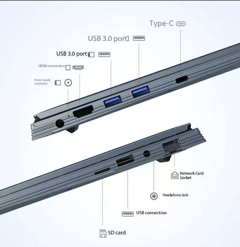 2026 New High Quality High Performance 2 in 1 Gaming Business Laptop 16 Inch IPS Eye Care SSD Intel Celeron