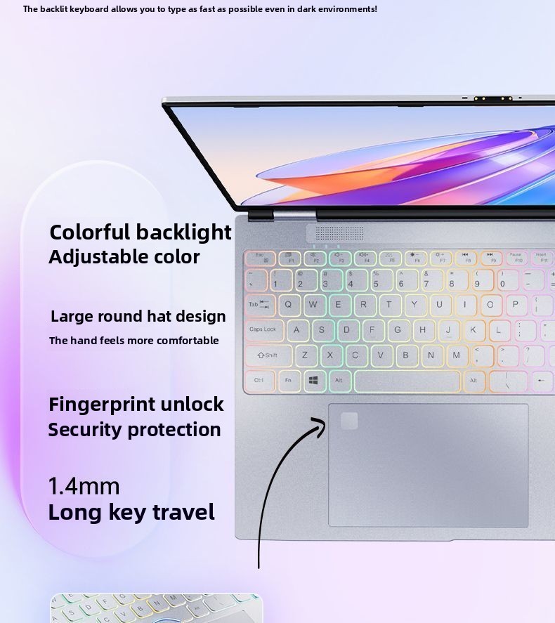 New High Density Battery Intel Celeron Quad Core 15.6inchand7inch IPS Display SSD Storage Win11 Win10 Dual Band WiFi  English