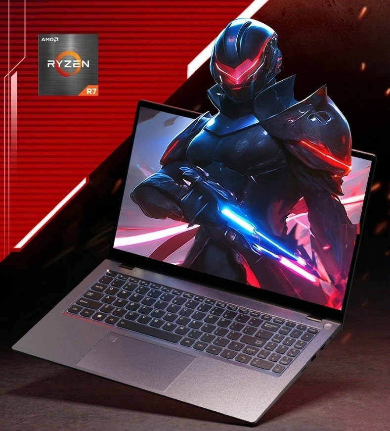 New 15.6 Inch Ryzen AMD R7 Series High Performance Processor Laptop Camera English for Gaming Office Programming