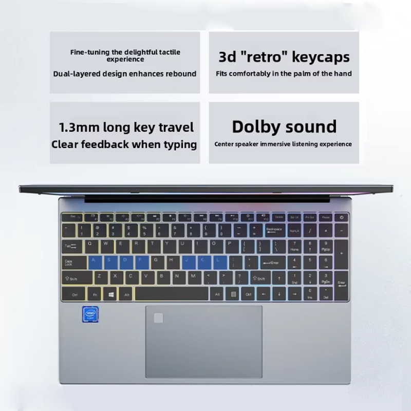 Wholesale 15.6Inch 17mm Ultra-thin Intel Ultrabook with IPS Screen Preinstalled Win10 for Business Laptop