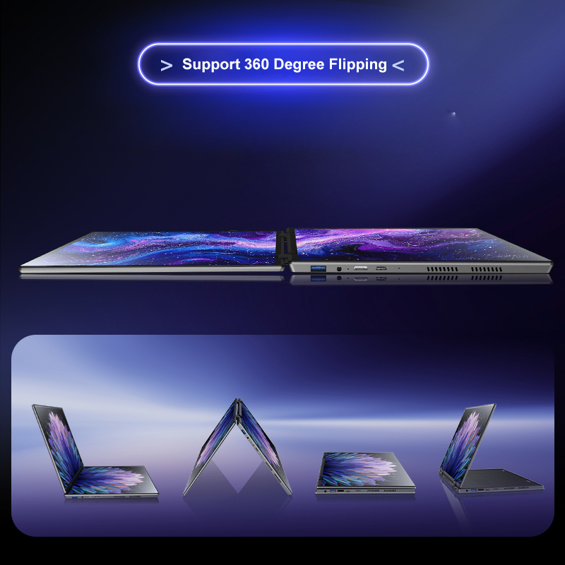 New Original 14 Inch Dual 14 Inch IPS Touch Screen Metal 2in1 Laptop 16GB Memory 1TB SSD Intel 12th Gen CPU N100