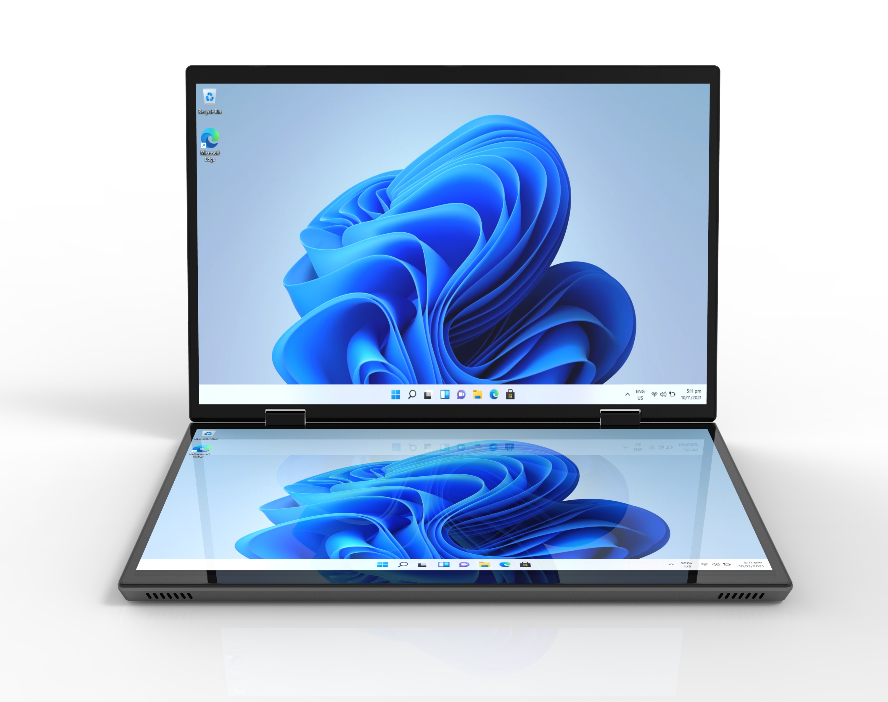 Dual Screen 14 and 14 Inch 360 Degrees Flip  Metal Laptop Intel N100 Processor IPS 2K Screen for Personal and Business Use