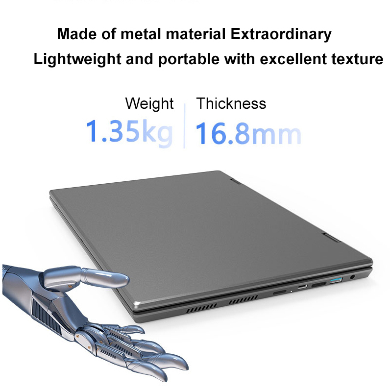New Wholesale Brand Office 14 YOGA Touchscreen 360 Transformer Laptop Intel Celeron N95 DDR4 32GB RAM 2TB SSD US Aluminium