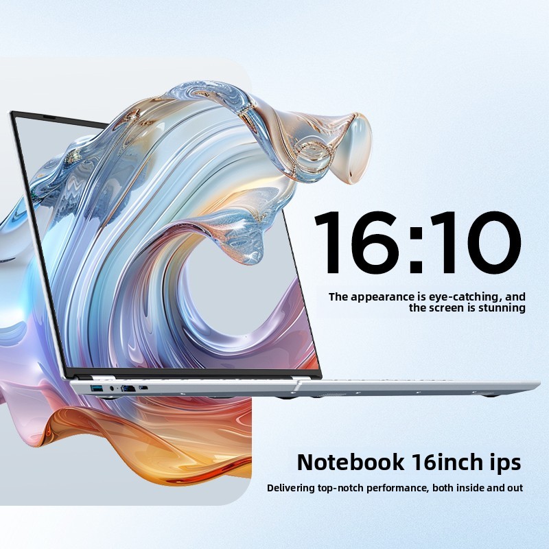 Aethe New 15.6inch Business Portable Laptop DDR4 7Color Backlit Keyboard Narrow Bezel Design 180 Foldable Fingerprint Unlock