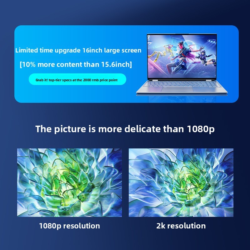 Aether 2026 New Highperformance 16 IPS 16:10 Intel Celeron Gaming Business Laptop DDR4 SSD Pre Installed Windows English Camera