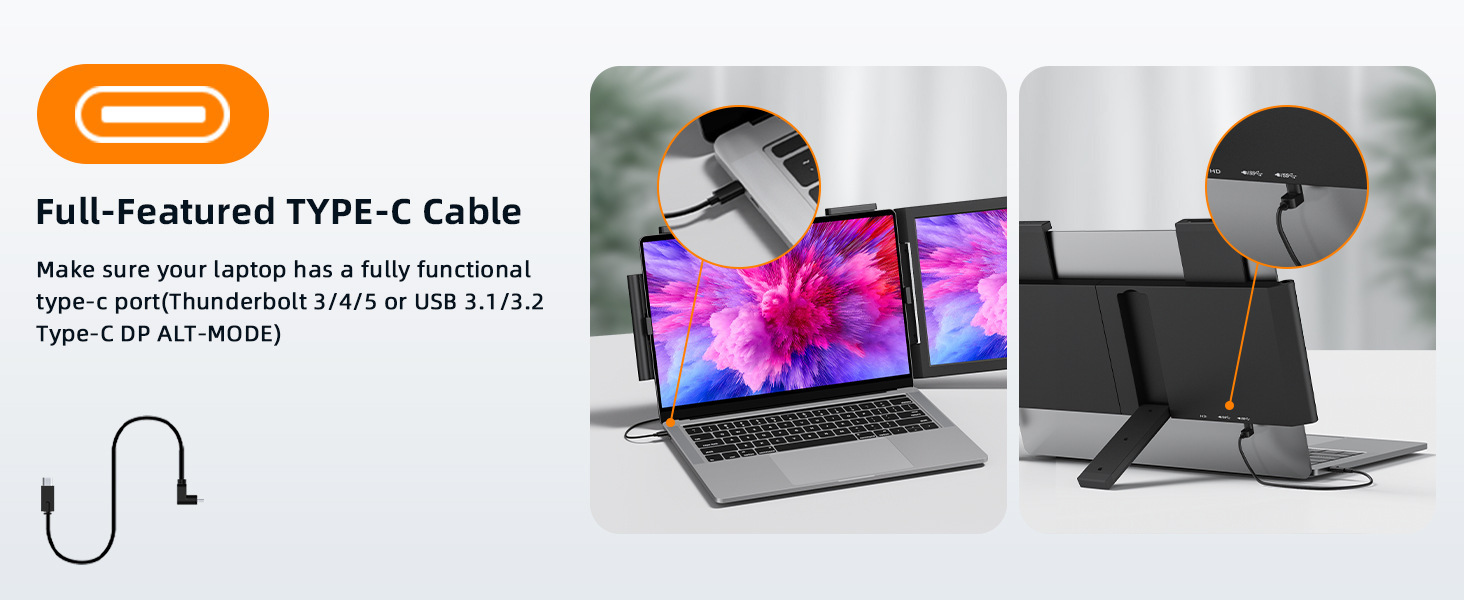 14 Inch Ultra Thin Portable Extended Sub Monitor for Laptop Business Meeting Outdoor Live Streaming