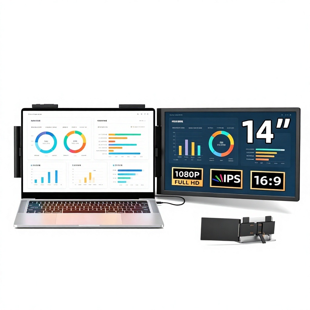 New Source Factory 14Inch Right Portable Display 16:9 LED Backlit Laptop Sub Screen Wholesale Customizable