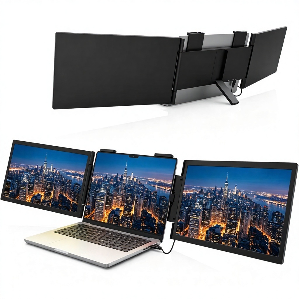 New Customizable 14Inch Dual Portable Display 6ms LED Backlit Factory Wholesale Supply for Trading